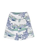 Kenzo Kids short à imprimé graphique - Blanc