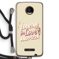 Pizza is the answer: Motorola Moto Z Force Transparant Hoesje met koord