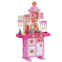 VEVOR kinderkeuken kinderspeelkeuken speelgoedkeuken 48-delig accessoires roze