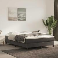 Pocketveringmatras 140x220x20 cm fluweel donkergrijs