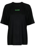 GANNI t-shirt à logo imprimé - Noir