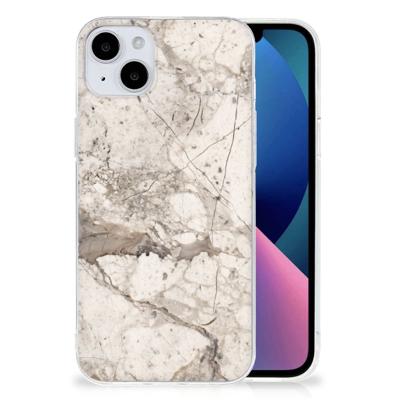 iPhone 15 Plus | TPU | Siliconen hoesje | Marmer Beige