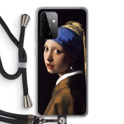 The Pearl Earring: Samsung Galaxy A72 5G Transparant Hoesje met koord