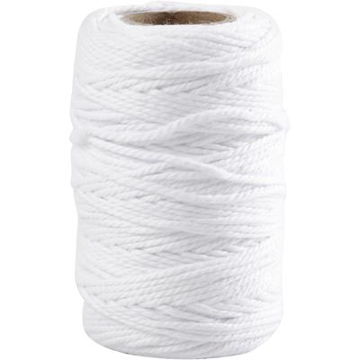 Creativ Company Katoenkoord, dikte 1,1 mm, wit, 50 m/ 1 rol