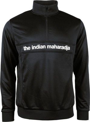 Drill Top Kids Poly Terry Half Zip Black
