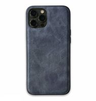 iPhone 12 Pro hoesje - Backcover - Kunstleer - TPU - Blauw