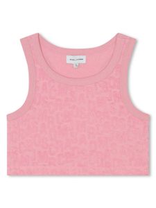 Marc Jacobs Kids haut crop à logo en jacquard - Rose