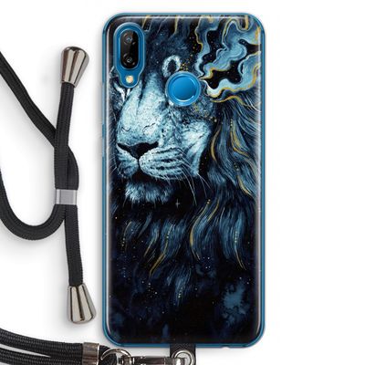 Darkness Lion: Huawei P20 Lite Transparant Hoesje met koord