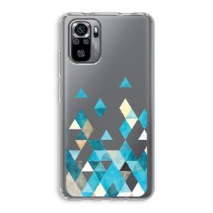 Gekleurde driehoekjes blauw: Xiaomi Redmi Note 10S Transparant Hoesje