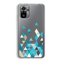 Gekleurde driehoekjes blauw: Xiaomi Redmi Note 10S Transparant Hoesje