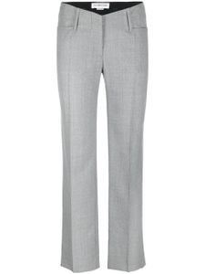 Victoria Beckham pantalon en laine vierge à coupe droite - Gris