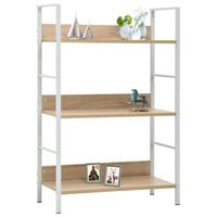 The Living Store Boekenkast 3-laags - 60 x 27.6 x 90.5 cm - Spaanplaat en staal