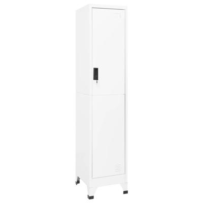 Lockerkast 38x45x180 cm staal wit