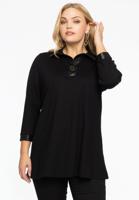 Yoek Tuniek leren details | Zwart | Maat 58/60