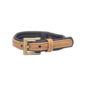 Beeztees Balacron Ax Halsband Hond - Kunstleer - Bruin - 52-62 cm x 30 mm