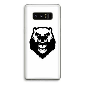 Angry Bear (white): Samsung Galaxy Note 8 Transparant Hoesje