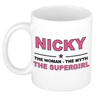 Nicky The woman, The myth the supergirl cadeau koffie mok / thee beker 300 ml - thumbnail