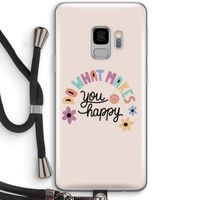 Happy days: Samsung Galaxy S9 Transparant Hoesje met koord