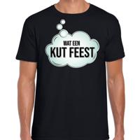 Wat een kut feest - fun tekst - t-shirt - zwart - voor heren - foute party feestkleding Wat een kut feest - fun tekst - t-shirt - zwart - voor heren - foute party feestkleding