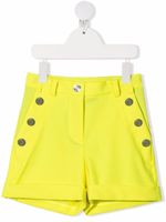 Balmain Kids short ajusté à boutons décoratifs - Jaune - thumbnail