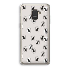 Miauw: Samsung Galaxy A8 (2018) Transparant Hoesje