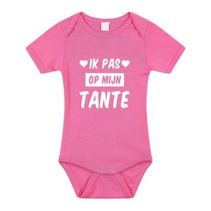 Ik pas op mijn tante cadeau baby rompertje roze voor meisjes