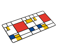 Patronen XXL muismat Mondriaan geometrische kunst Patronen XXL muismat Mondriaan geometrische kunst