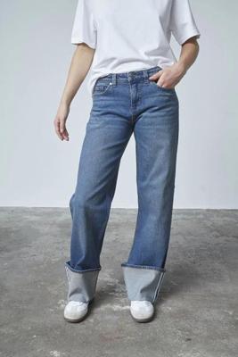 Sisters Point Jeans Onea Turnup-2 | Vintage Blue