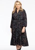 Yoek Jurk met pofmouw BIJOU | Zwart | Maat 38/40 Yoek Jurk met pofmouw BIJOU | Zwart | Maat 38/40
