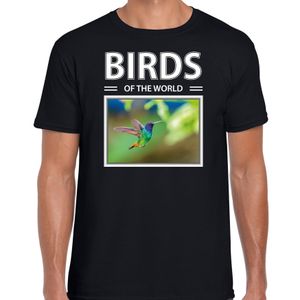 Kolibries t-shirt met dieren foto birds of the world zwart voor heren