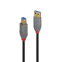 Lindy 36741 USB-kabel 1 m USB 3.2 Gen 1 (3.1 Gen 1) USB A USB B Zwart