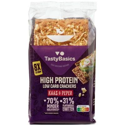 TastyBasics Crackers kaas-peper (8x25 gr)