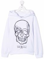 Philipp Plein Junior hoodie à tête de mort - Blanc - thumbnail