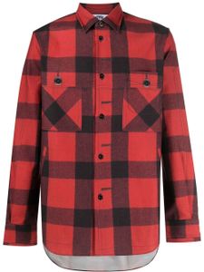 Junya Watanabe MAN chemise à carreaux - Rouge