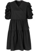 Cecilie Bahnsen robe Voile mi-longue en coton - Noir - thumbnail