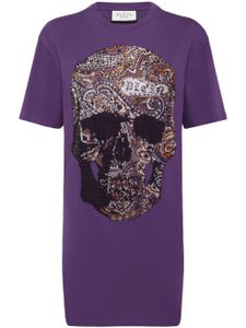 Philipp Plein robe courte à patch logo - Violet