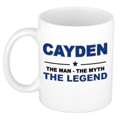 Cayden cadeau mok - man myth legend - naam koffiemok - 300 ml - collega - vaderdag Cayden cadeau mok - man myth legend - naam koffiemok - 300 ml - collega - vaderdag