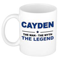 Cayden cadeau mok - man myth legend - naam koffiemok - 300 ml - collega - vaderdag