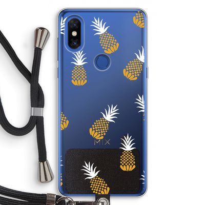 Ananasjes: Xiaomi Mi Mix 3 Transparant Hoesje met koord