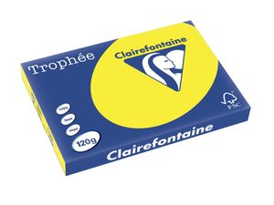 Clairefontaine Trophée Intens, gekleurd papier, A3, 120 g, 250 vel, zonnegeel