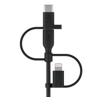 Belkin BOOST CHARGE USB-kabel 1 m USB A USB C/Micro-USB B/Lightning Zwart - thumbnail