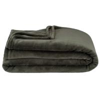 Leen Bakker - Plaid Niek XXL - Agave - 220x240 Cm - Polyester - Groen