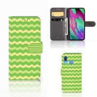 Samsung Galaxy A40 | Telefoon Hoesje | Waves Green