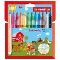 Stabilo trio jumbo viltstiften 12 stuks