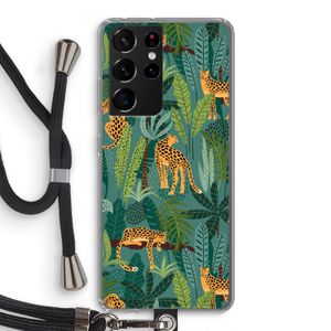 Luipaard 2: Samsung Galaxy S21 Ultra Transparant Hoesje met koord