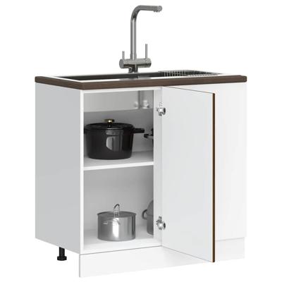 Keuken onderkast Kalmar bewerkt hout bruin eikenkleur