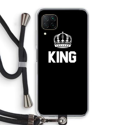 King zwart: Huawei P40 Lite Transparant Hoesje met koord