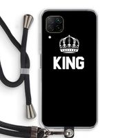 King zwart: Huawei P40 Lite Transparant Hoesje met koord