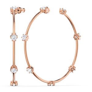 Swarovski 5609706 Oorringen Constella rosekleurig-wit 63 mm