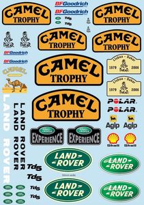Camel Trophy stickervel - A5 (oa. voor Traxxas TRX-4)